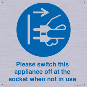 Please switch this appliance off at the socket when not in use